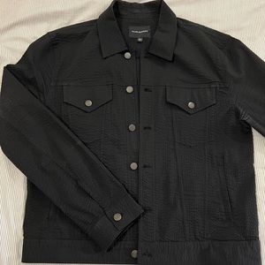 Club Monaco Men’s Black Seersucker Jacket